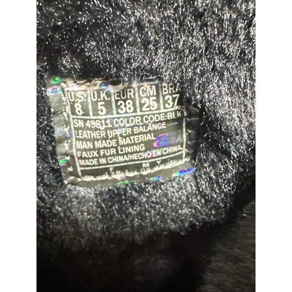 Skechers Keepsakes Wedge Winter Boots Black Faux Fur Cozy Peak Mid Calf Size 8 - Picture 8 of 8